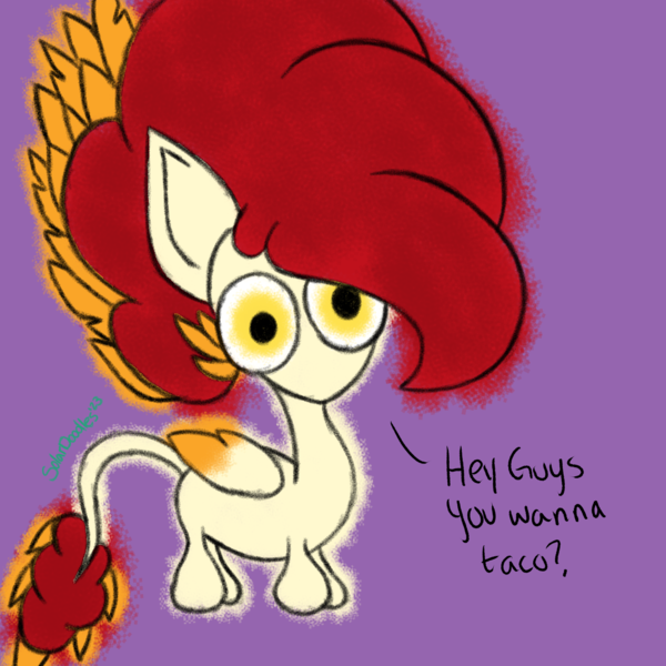 Size: 3000x3000 | Tagged: safe, artist:solardoodles, derpibooru import, oc, oc:chimie changa, pony, cursed image, feather, fluffy mane, image, pegaphoenix, png, solo, wide eyes