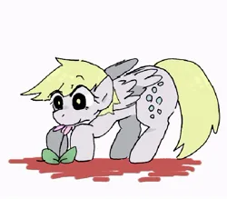 Size: 640x561 | Tagged: safe, artist:xp_r6, derpibooru import, derpy hooves, pegasus, pony, eating, flower, horses doing horse things, image, jpeg, solo