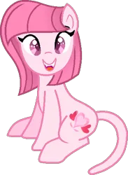 Size: 358x490 | Tagged: safe, artist:lavender-doodles, artist:tanahgrogot, derpibooru import, oc, oc:annisa trihapsari, hybrid, pony, base used, cute, cute little fangs, fangs, female, image, looking at you, mare, open mouth, open smile, png, simple background, smiling, smiling at you, solo, transparent background