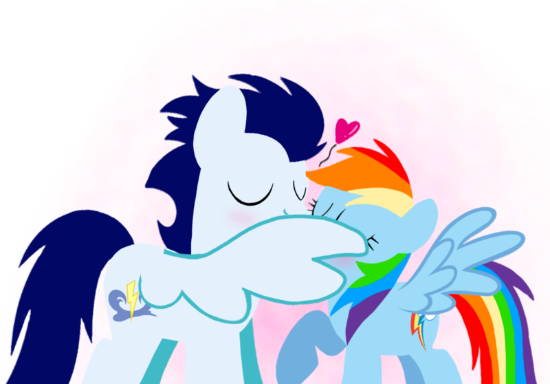 Size: 2300x1603 | Tagged: safe, artist:mlplary6, derpibooru import, rainbow dash, soarin', pegasus, pony, blushing, eyes closed, female, heart, image, kiss on the lips, kissing, male, mare, png, shipping, soarindash, stallion, straight, vector