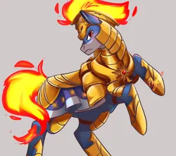 Size: 2600x2300 | Tagged: safe, artist:beelzezlover, derpibooru import, oc, oc:terra lionmane, earth pony, pony, armor, cutie mark, earth pony oc, image, mane of fire, png, simple background, solo