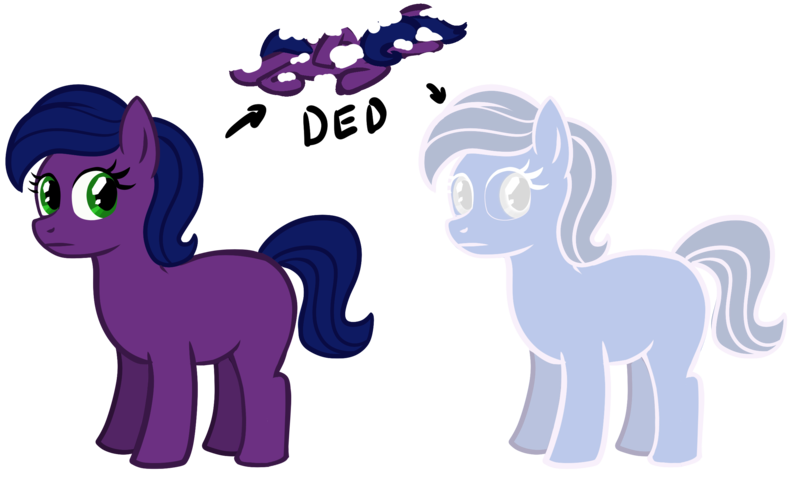 Size: 2500x1500 | Tagged: safe, artist:a0iisa, ponerpics import, oc, oc:agate, unofficial characters only, crystal pony, ghost, pony, undead, fanfic:agate's vigil, dead, family guy death pose, fanfic art, female, filly, image, png, spirit