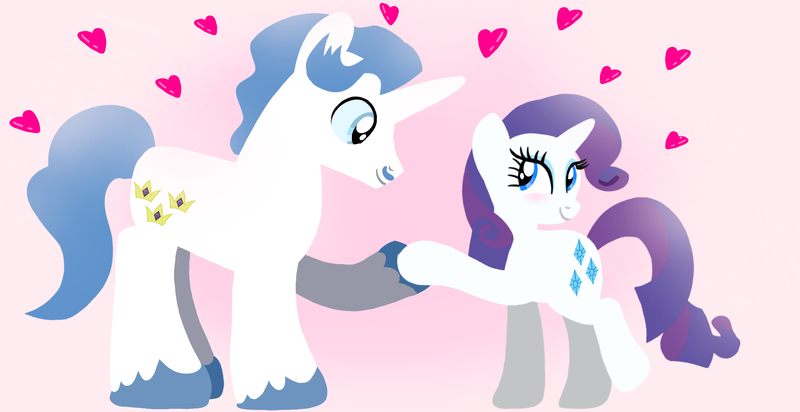 Size: 1980x1020 | Tagged: safe, artist:mlplary6, derpibooru import, fancypants, rarity, pony, unicorn, blushing, female, gradient background, heart, holding hooves, image, looking at each other, looking at someone, love, male, mare, png, raripants, romantic, shipping, smiling, smiling at each other, stallion, straight