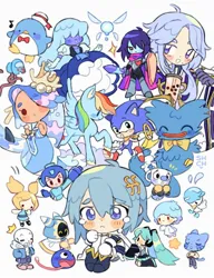 Size: 1536x2003 | Tagged: safe, artist:sharpycharot, derpibooru import, rainbow dash, bird, cat, duck, fairy, hedgehog, human, pegasus, penguin, pony, robot, among us, anime, blue, bone, cute, female, gem (race), genshin impact, gooey (kirby), gumball watterson, hatsune miku, huggy wuggy, image, jpeg, kamisato ayato (genshin impact), kiki (sanrio), kirby (series), magical girl, magolor, male, mare, mega man (series), megaman, mugman, navi, pokémon, poppy playtime, puella magi madoka magica, quaxly, sanrio, sans (undertale), sapphire (steven universe), sayaka miki, skeleton, sonic the hedgehog, sonic the hedgehog (series), stars, steven universe, the amazing world of gumball, the legend of zelda, tuxedo sam, undertale, vocaloid