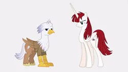 Size: 1280x720 | Tagged: safe, artist:mlp-silver-quill, derpibooru import, oc, oc:fausticorn, oc:silver quill, unofficial characters only, alicorn, after the fact, after the fact:the cutie re-mark, image, lauren faust is not amused, png, simple background, unamused, white background