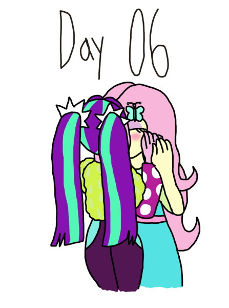 Size: 3000x4027 | Tagged: safe, artist:bigpurplemuppet99, derpibooru import, aria blaze, fluttershy, equestria girls, ariashy, blushing, female, image, kissing, lesbian, png, shipping