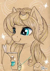 Size: 1024x1444 | Tagged: safe, artist:lailyren, derpibooru import, oc, oc:starsilk, earth pony, pony, book, female, image, jpeg, mare, solo, traditional art