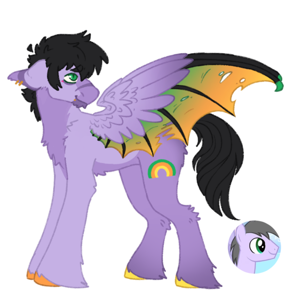 Size: 1000x1000 | Tagged: safe, artist:kazmuun, derpibooru import, purple waters, pony, alternate design, hybrid wings, image, png, simple background, solo, transparent background, wings