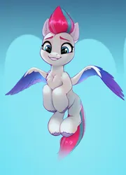 Size: 2600x3612 | Tagged: safe, artist:taneysha, derpibooru import, zipp storm, pegasus, pony, g5, adorazipp, chest fluff, cute, female, flapping wings, flying, happy, image, mare, png, smiling, solo, unshorn fetlocks, wings