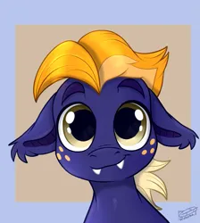 Size: 805x900 | Tagged: safe, artist:rutkotka, derpibooru import, oc, oc:midnight rain, unofficial characters only, bat pony, pony, big eyes, bust, cute, floppy ears, freckles, image, looking at you, png, smiling, smiling at you, solo