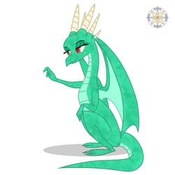 Size: 3500x3500 | Tagged: safe, artist:r4hucksake, derpibooru import, oc, oc:malachite, unofficial characters only, dragon, female, image, png, simple background, solo, transparent background