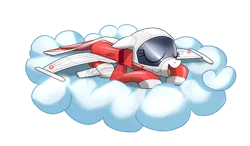 Size: 1024x599 | Tagged: safe, artist:nekokevin, oc, unofficial characters only, original species, plane pony, pony, cloud, f-5 tiger ii, female, image, mare, on a cloud, open mouth, plane, png, simple background, sleeping, solo, transparent background