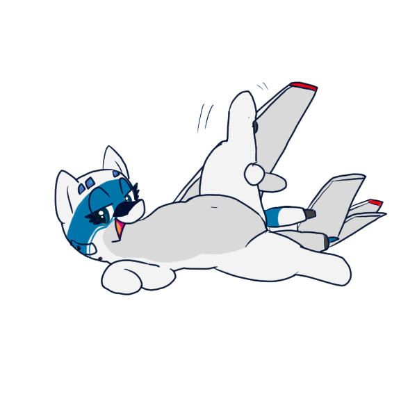 Size: 600x600 | Tagged: safe, artist:kushina13, oc, unofficial characters only, original species, plane pony, pony, boeing 727, female, image, lidded eyes, mare, plane, png, side, simple background, solo, spread legs, spreading, stretching, transparent background