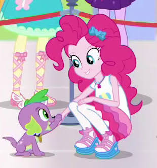 Size: 310x331 | Tagged: safe, derpibooru import, screencap, fluttershy, pinkie pie, sci-twi, spike, spike the regular dog, twilight sparkle, dog, human, equestria girls, cropped, duo focus, female, image, jpeg, male