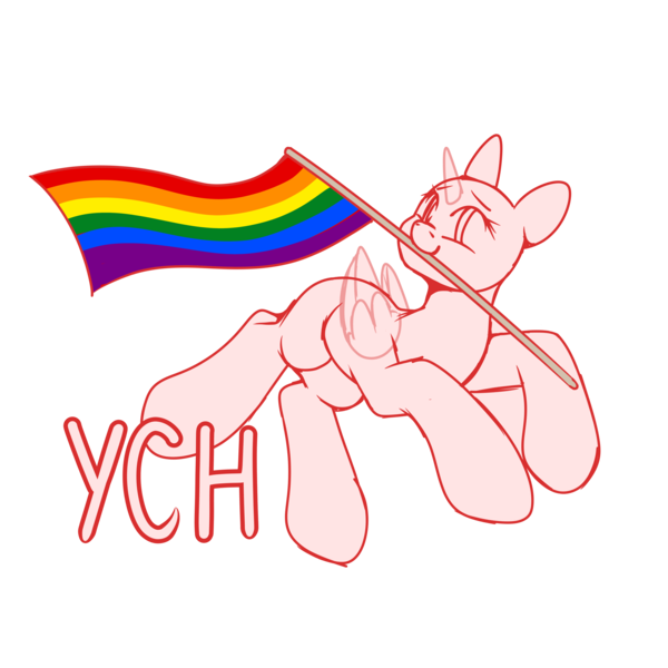 Size: 3000x3000 | Tagged: safe, artist:xcinnamon-twistx, derpibooru import, pony, commission, cute, dynamic pose, flag, gay, gay pride, gay pride flag, holding, image, jumping, looking at you, male, mouth hold, png, pride, pride flag, smiling, your character here