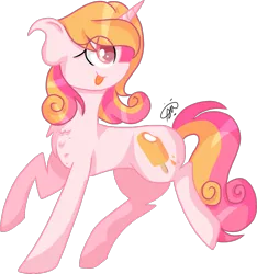 Size: 1359x1450 | Tagged: safe, artist:gallantserver, derpibooru import, oc, oc:orange crush, pony, unicorn, female, image, magical lesbian spawn, mare, offspring, parent:scootaloo, parent:sweetie belle, parents:scootabelle, png, simple background, solo, transparent background