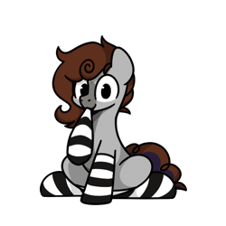 Size: 800x800 | Tagged: safe, artist:sugar morning, derpibooru import, oc, oc:cj vampire, unofficial characters only, earth pony, pony, ambiguous gender, animated, clothes, commission, digital art, gif, image, looking at you, looped, simple background, socks, solo, striped socks, sugar morning's sockies, transparent background, ych result