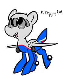 Size: 500x500 | Tagged: safe, artist:mt, oc, unofficial characters only, original species, plane pony, pony, image, open mouth, plane, png, simple background, solo, white background