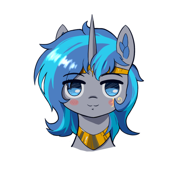 Size: 1500x1400 | Tagged: artist needed, safe, derpibooru import, oc, oc:cork, unofficial characters only, pony, unicorn, cute, egyptian, female, image, long mane, mare, png, simple background, solo, white background