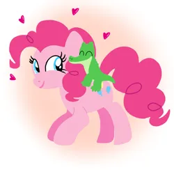 Size: 1400x1400 | Tagged: safe, artist:mlplary6, derpibooru import, gummy, pinkie pie, crocodile, earth pony, pony, animal, eyes closed, female, friends, heart, image, male, mare, png, riding, smiling