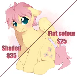 Size: 2048x2048 | Tagged: safe, artist:adostume, derpibooru import, fluttershy, pegasus, pony, advertisement, alternate hairstyle, commission, commissions open, commissions sheet, female, image, mare, png, price list, price sheet, prices, short mane, solo