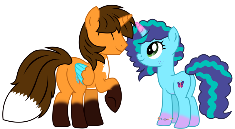 Size: 10716x5874 | Tagged: safe, artist:ejlightning007arts, derpibooru import, oc, oc:ej, alicorn, fox, fox pony, hybrid, pony, unicorn, g5, my little pony: make your mark, spoiler:my little pony: make your mark chapter 4, bracelet, butt, canon x oc, coat markings, colored horn, colored wings, cute, ej foxy butt, ejbetes, ejmisty, eyes closed, female, freckles, g4, g5 to g4, generation leap, happy, horn, image, jewelry, male, mare, misty brightdawn, mistybetes, mistybutt, my little pony: make your mark chapter 4, plot, png, raised hoof, socks (coat marking), stallion, vector, wings