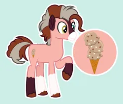 Size: 1842x1559 | Tagged: safe, artist:pastelnightyt, derpibooru import, oc, oc:rocky road, earth pony, pony, image, male, offspring, parent:cheese sandwich, parent:pinkie pie, parents:cheesepie, png, solo, stallion