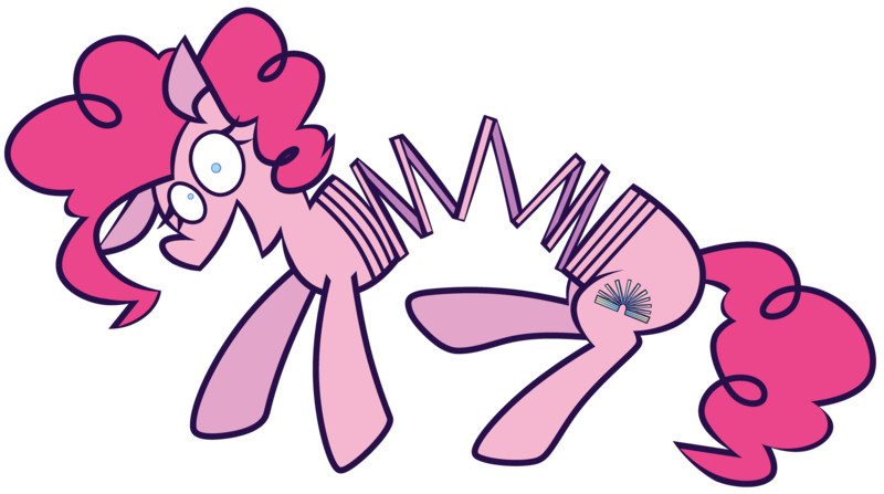 Size: 6854x3831 | Tagged: source needed, safe, artist:threetwotwo32232, derpibooru import, pinkie pie, earth pony, pony, female, image, looking at you, mare, png, simple background, slinky, solo, transparent background