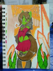Size: 3120x4160 | Tagged: safe, artist:edgarkingmaker, derpibooru import, oc, oc:pickpear, unofficial characters only, anthro, unicorn, copic, etsy, image, jpeg, markers, photo, traditional art