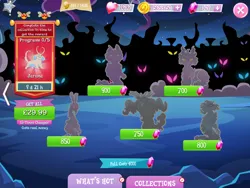 Size: 2048x1536 | Tagged: safe, derpibooru import, idw, official, jerome, larry, shadowfright, unnamed character, coin, collection, costs real money, english, gameloft, gem, group, idw showified, image, male, mobile game, my little pony: magic princess, nightmare creature, nightmare forces, numbers, png, text, timer, unnamed nightmare forces