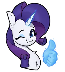 Size: 2900x3200 | Tagged: safe, artist:aquaticvibes, derpibooru import, rarity, pony, unicorn, image, png, solo, thumbs up