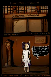 Size: 4600x7016 | Tagged: semi-grimdark, artist:tenenbris, derpibooru import, oc, oc:alma, unofficial characters only, demon, semi-anthro, comic:things change, image, png