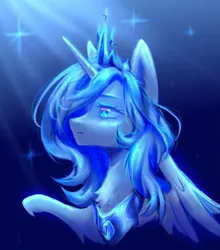 Size: 1761x2000 | Tagged: safe, artist:zefirka, derpibooru import, princess luna, alicorn, pony, crown, image, jewelry, png, regalia, solo