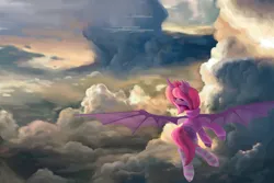 Size: 4500x3000 | Tagged: safe, artist:anastas, derpibooru import, oc, unofficial characters only, alicorn, bat pony, changeling, hybrid, original species, pegasus, pony, unicorn, bat wings, clothes, cloud, cloudscape, commission, crepuscular rays, detailed background, excited, excitement, eyelashes, female, flying, glasses, hoodie, image, mare, png, purple eyes, purple hair, purple tail, relaxed, relaxing, sky, socks, solo, solo female, spread wings, stockings, striped socks, tail, thigh highs, transparent, transparent wings, wings, ych result