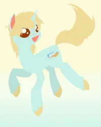 Size: 414x519 | Tagged: safe, artist:askmerriweatherauthor, derpibooru import, oc, oc:sandy shores, pony, unicorn, female, floating, freckles, gradient background, image, mare, png, solo, unshorn fetlocks