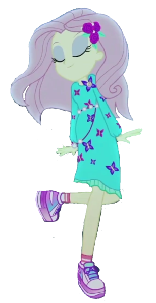 Size: 658x1277 | Tagged: safe, derpibooru import, editor:avilmig, fluttershy, equestria girls, equestria girls series, the last drop, the last drop: fluttershy, spoiler:eqg series (season 2), background removed, cute, dancing, eyes closed, image, png, shyabetes, simple background, transparent background