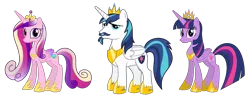 Size: 4579x1817 | Tagged: safe, alternate version, anonymous artist, derpibooru import, princess cadance, shining armor, twilight sparkle, twilight sparkle (alicorn), alicorn, pony, alicornified, beard, brother, brother and sister, caption, closed mouth, crown, cutie mark, description is relevant, eyebrows, eyelashes, facial hair, family, female, folded wings, goatee, happy, high res, hoof shoes, horn, image, image macro, jewelry, looking, looking at you, male, mare, moustache, nostrils, older, older shining armor, older twilight, png, prince shining armor, race swap, regalia, royalty, shiningcorn, siblings, simple background, sister, sisters, stallion, standing, story included, text, transparent background, wall of tags, wings