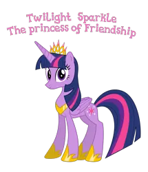 Size: 1842x2143 | Tagged: safe, anonymous artist, derpibooru import, twilight sparkle, twilight sparkle (alicorn), alicorn, pony, closed mouth, crown, cutie mark, female, folded wings, happy, high res, hoof shoes, horn, image, jewelry, looking, looking at you, mare, name, nostrils, older, older twilight, png, regalia, royalty, simple background, solo, standing, text, transparent background, wings
