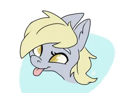 Size: 654x495 | Tagged: safe, artist:swiftcutter, derpibooru import, derpy hooves, pegasus, pony, :p, bust, colored pupils, image, png, solo, tongue out