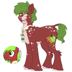 Size: 1000x1000 | Tagged: safe, artist:kazmuun, derpibooru import, apple cinnamon, pony, alternate design, image, png, simple background, solo, transparent background