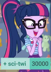 Size: 1376x1919 | Tagged: safe, derpibooru import, edit, edited screencap, screencap, sci-twi, twilight sparkle, derpibooru, equestria girls, equestria girls series, rollercoaster of friendship, cute, female, happy, image, jpeg, meta, solo, solo female, tags, twiabetes