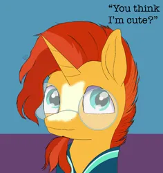 Size: 1650x1750 | Tagged: safe, artist:stormy hooves, derpibooru import, sunburst, pony, unicorn, cloak, clothes, cute, derpibooru exclusive, dialouge, glasses, image, looking at you, male, png, question, solo, stallion, sunbetes, sunburst's cloak, sunburst's glasses, talking to viewer