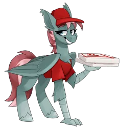 Size: 2901x3054 | Tagged: safe, artist:luximus17, derpibooru import, oc, oc:cascade script, unofficial characters only, hippogriff, image, pizza box, pizza delivery, png
