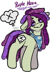 Size: 1362x1971 | Tagged: safe, artist:sexygoatgod, derpibooru import, oc, oc:purple haze, unofficial characters only, earth pony, pony, adoptable, female, high, image, parent:starlight glimmer, parent:tree hugger, parents:treelight, png, simple background, solo, transparent background