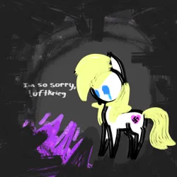 Size: 2048x2048 | Tagged: safe, artist:aryannespetfemboy, derpibooru import, oc, oc:aryanne, oc:luftkrieg, earth pony, pony, advertisement in description, aria property cinematic universe, black background, crying, female, image, low effort, nazi, omori, png, simple background, swastika