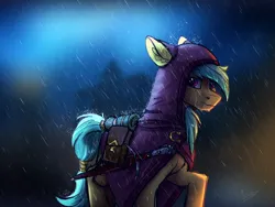 Size: 2000x1500 | Tagged: safe, artist:helmie-art, derpibooru import, oc, oc:karoline skies, pony, bag, clothes, female, image, mare, my little pony, png, saddle bag, wet, wet mane