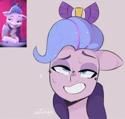 Size: 2048x1953 | Tagged: suggestive, artist:darkdoubloon, derpibooru import, queen haven, pegasus, pony, g5, ahegao, crown, drool, female, image, jewelry, jpeg, mare, open mouth, regalia, scene interpretation, smiling, solo, solo female, sweat, tongue out