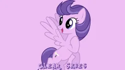 Size: 1920x1080 | Tagged: safe, artist:90sigma, derpibooru import, edit, editor:jaredking779, clear skies, pegasus, pony, female, image, jpeg, mare, purple background, simple background, solo, spread wings, wings