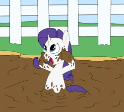 Size: 2000x1800 | Tagged: safe, artist:amateur-draw, derpibooru import, rarity, pony, unicorn, image, mud, mud bath, muddy, png, simple background, solo, wet and messy