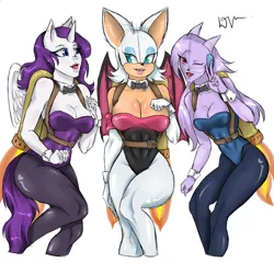 Size: 913x875 | Tagged: suggestive, rarity, alicorn, anthro, alicornified, bunny suit, clothes, freedom planet, image, jetpack, jpeg, leotards, race swap, raricorn, rouge the bat, sash lilac, sonic the hedgehog (series)
